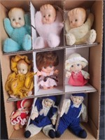 Collection of 9" dolls, Cuddle Toys, Celluloid