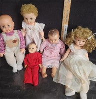 Various vintage dolls, mostly composition