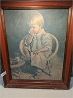 Painting by James Ingwersen, Child Having Snack