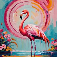 Pink Flamingo II LTD EDT Signed Van Gogh Limited