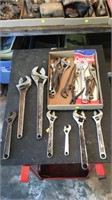 Various adjustable wrenches