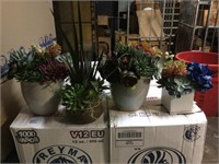 4 Potted Faux Plant Arrangements - From High End
