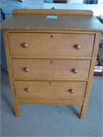 Vintage 3 Drawer Oak Dresser