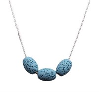 Natural Blue Volcanic Stone Necklace