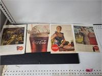 Lot of vintage coca cola magazine advertisements