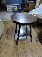 Antique Parlor Table, Turned Legs