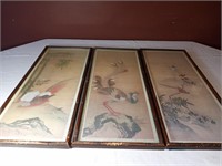 3 Silk Print Lithographs 23"x10"