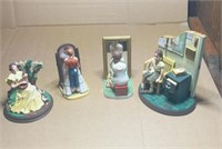 (4) NORMAN ROCKWELL FIGURINES