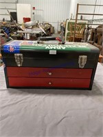 METAL TOOL BOX W/2 PULL OUT DRAWERS