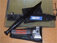 Hunting Knife w/ Sheath and Utility Hatchet