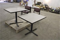 (2) Cafeteria Tables & (8) Chairs Approx 36"x30"x2
