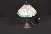 Vintage Tiffany Style Stained Glass Lamp 18"