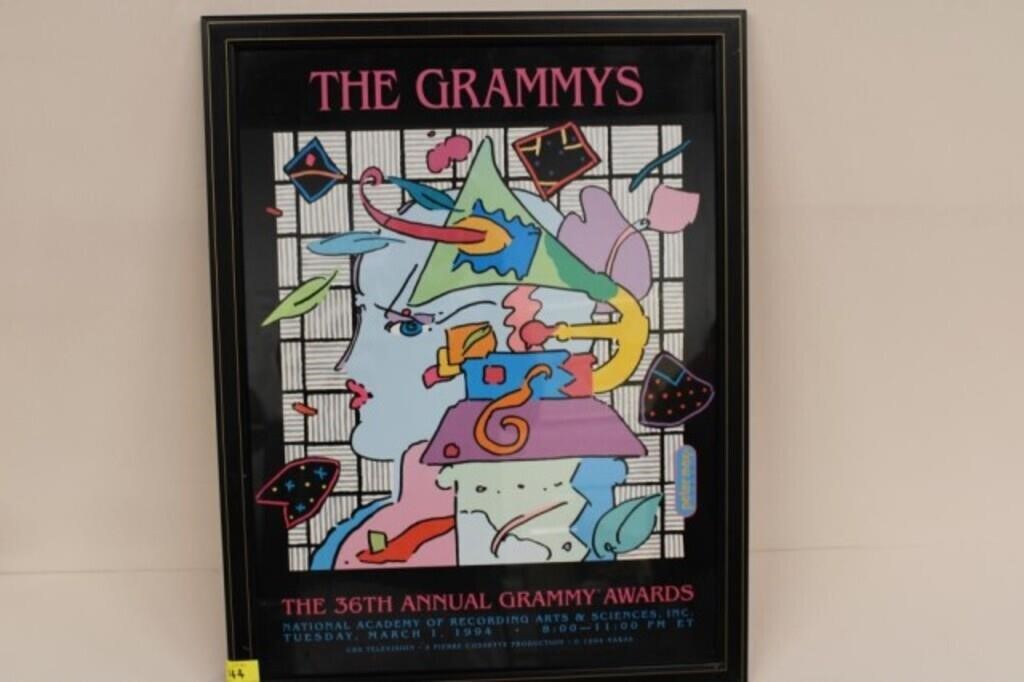 Peter Max 1994 Grammy's 36th Annual 19" x 25"