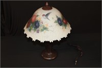 Gladys Turley Reverse Painted Glass Lamp 18"