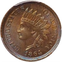 1C 1864 BRONZE. PCGS MS67 BN CAC