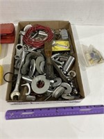 Flat of Washers, Nuts, Sockets, Chisels and More