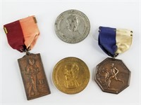 Collection of vintage and antique medals and token