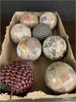 SELECTION OF DECORATIVE STONE, AND SEED BALLS