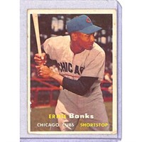 1957 Topps Ernie Banks Marks On Card