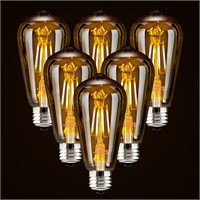 NEW 6PK LED Edison Light Bulbs, Dimmable