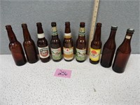 (9) Beer Bottles-Hi Brau-Mineral Spirits-Buckhorn