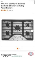 New 1 pcs GE 30 in. Gas Cooktop in Stainless Steel