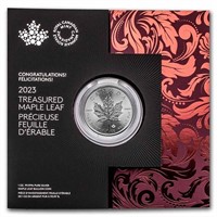 2023 Rcm $5 1 Oz Silver Maple Leaf Congratulations