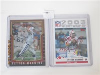 2 Peyton Manning Cards, One signed