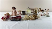Doll and assortment of home decor