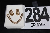 Gold Bracelet (14K) by Mark Anthony & Pair of