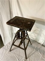 Antique Spring Loaded Stool.