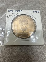 1982 Amelia Earhart commemorative coin S/N 267