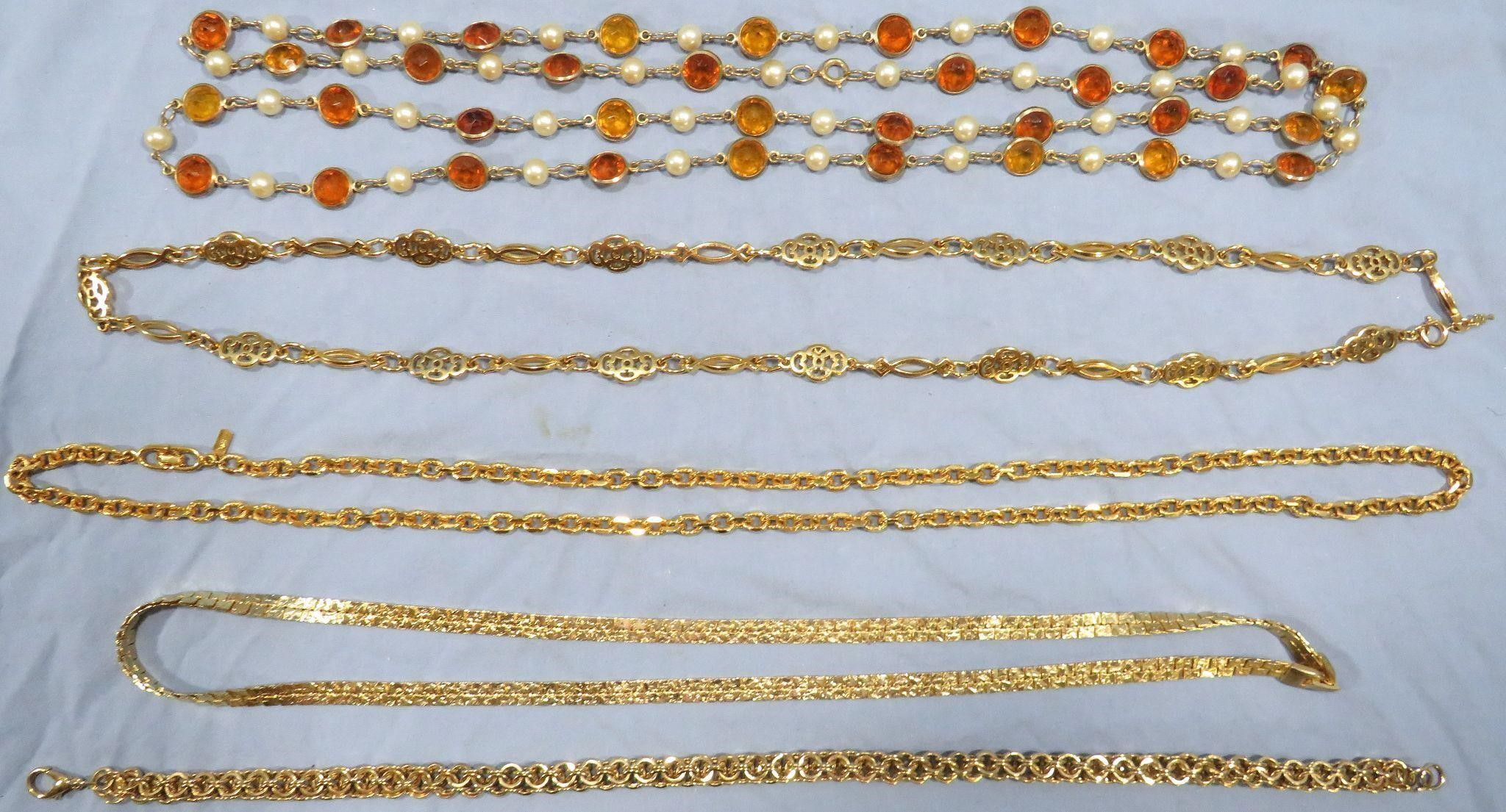 5- GOLD-TONED COSTUME JEWELRY