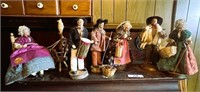 6 French Wood Carved Figures