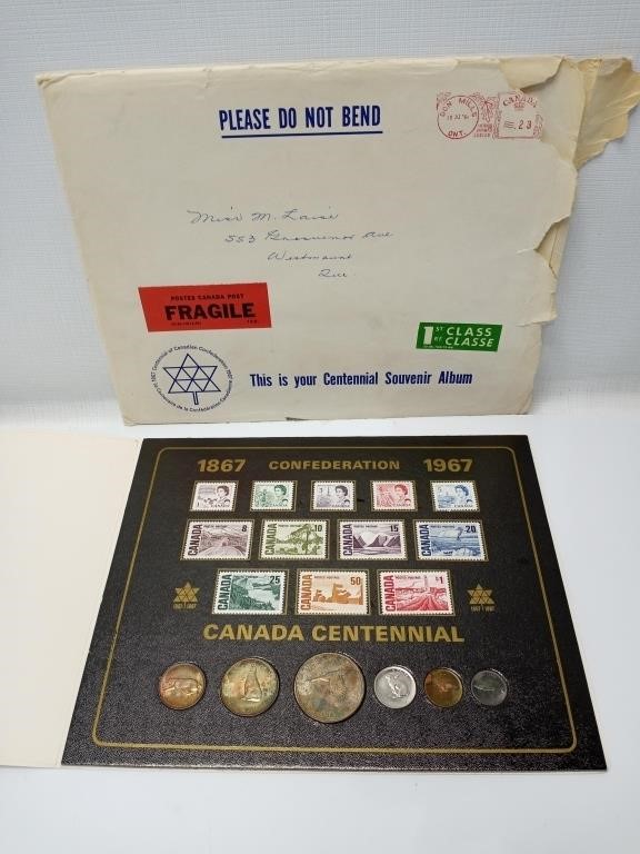 1967 Centennial Coin & Stamp Set