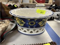 ROYAL COPENHAGEN BLUE PHEASANT OVAL BOWL