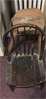 Primitive child’s chair and stool