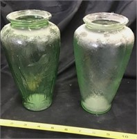 Green Glass Vases