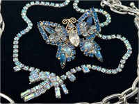 Blue Rhinestone Costume Jewelry - Juliana, etc