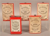 Lot of 5 Dupont Powder Tins