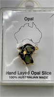 Hand Layed Opal Slice Pin
