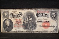 1907 $5 "Wood Chopper" Bank Note