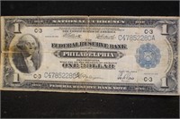 1918 $1 Federal Reserve Large Note