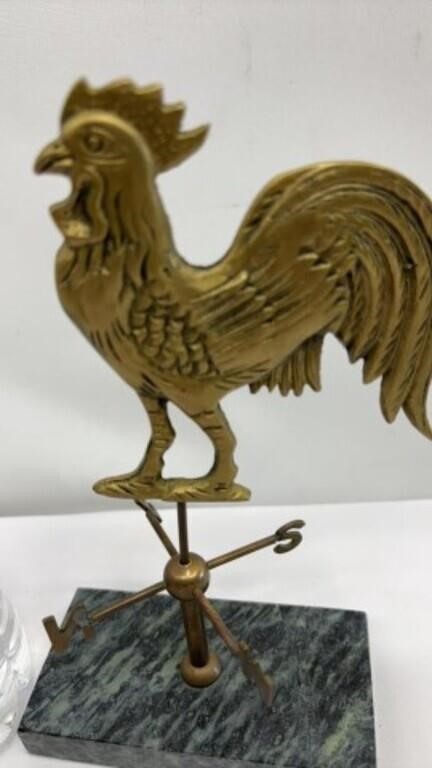 Rooster Weathervane | Marble Base | Tabletop
