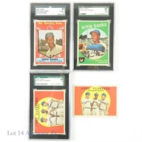 1959 Topps Ernie Banks MLB Cards (SGC) (4)