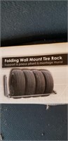 Folding wall mount tire rack - P
