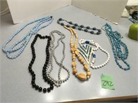 asst bead necklaces