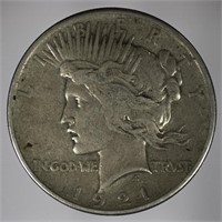 1921-P Peace Silver Dollar First Year Key Date