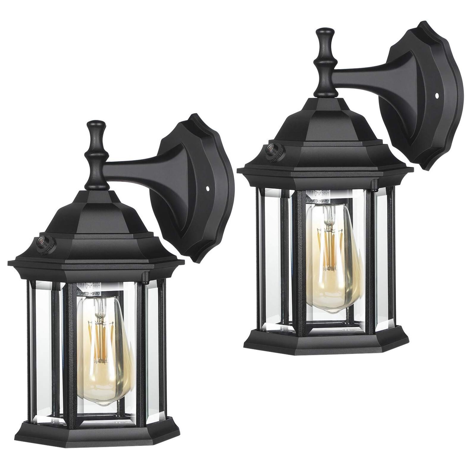 DEWENWILS 2 Pack Dusk to Dawn Outdoor Wall Lantern