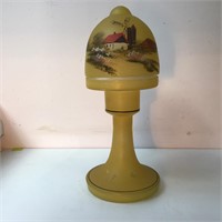 PAINTED GLASS TABLE LAMP